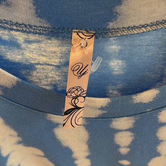 Tie Dye Tunic Dress High Low Flowy Sky Blue Womens Small - Picture 11 of 15